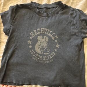 Brandy Melville Gray Short Sleeve Nashville Tee